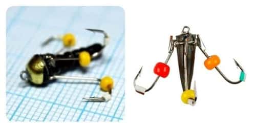 Состоит из шарового груза и 3 крючков. Идеально анимированный подводный мир, привлекающий малых полосатиков Мормышка окунь ведьма