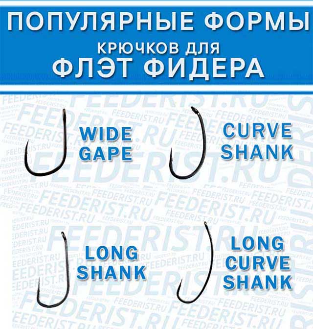 Крючки для флэт метода (фидер)