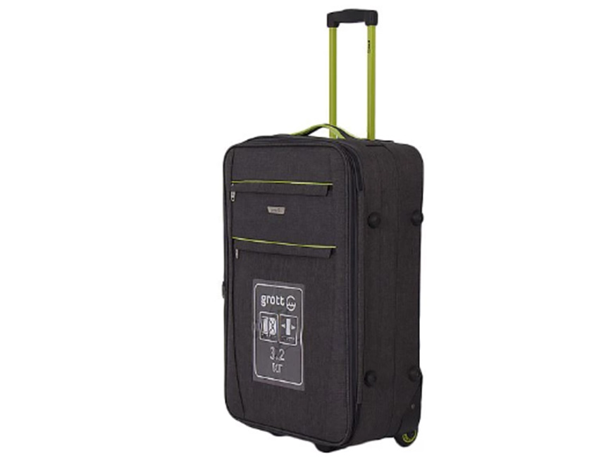 Лучший тканевый чемодан для путешествий Grott 270-12579/2-24GRY