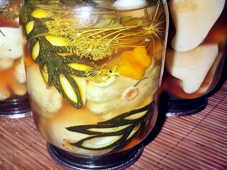 Ассорти из кабачков и патиссонов на зиму