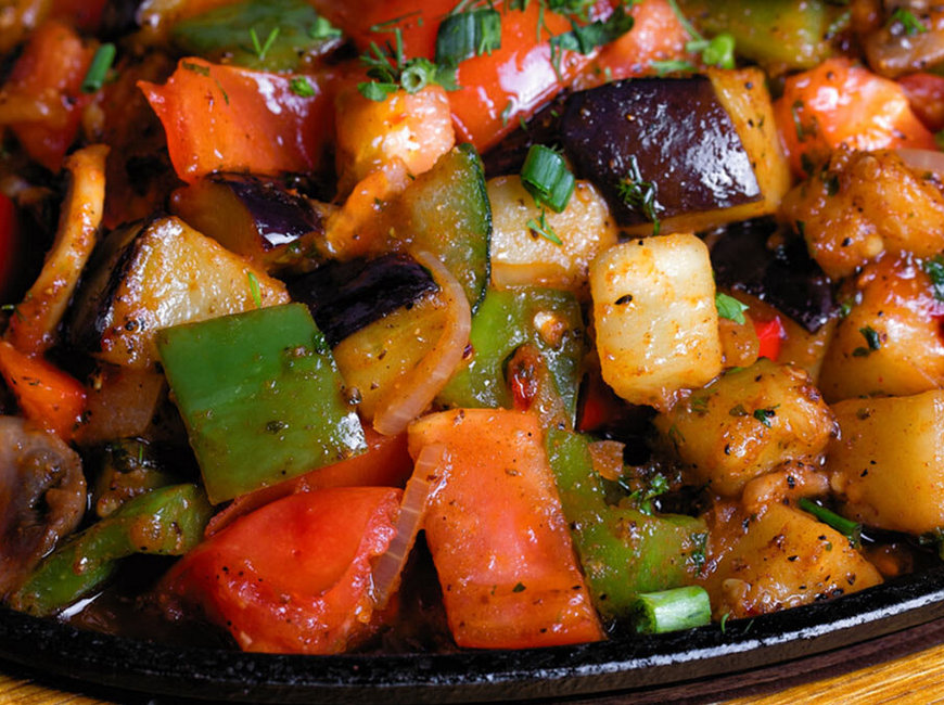 закуска Соте из баклажанов и кабачков