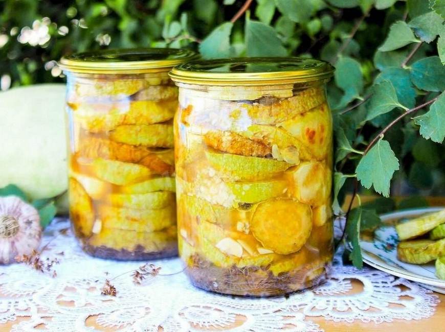 Жареные кабачки с чесноком на зиму