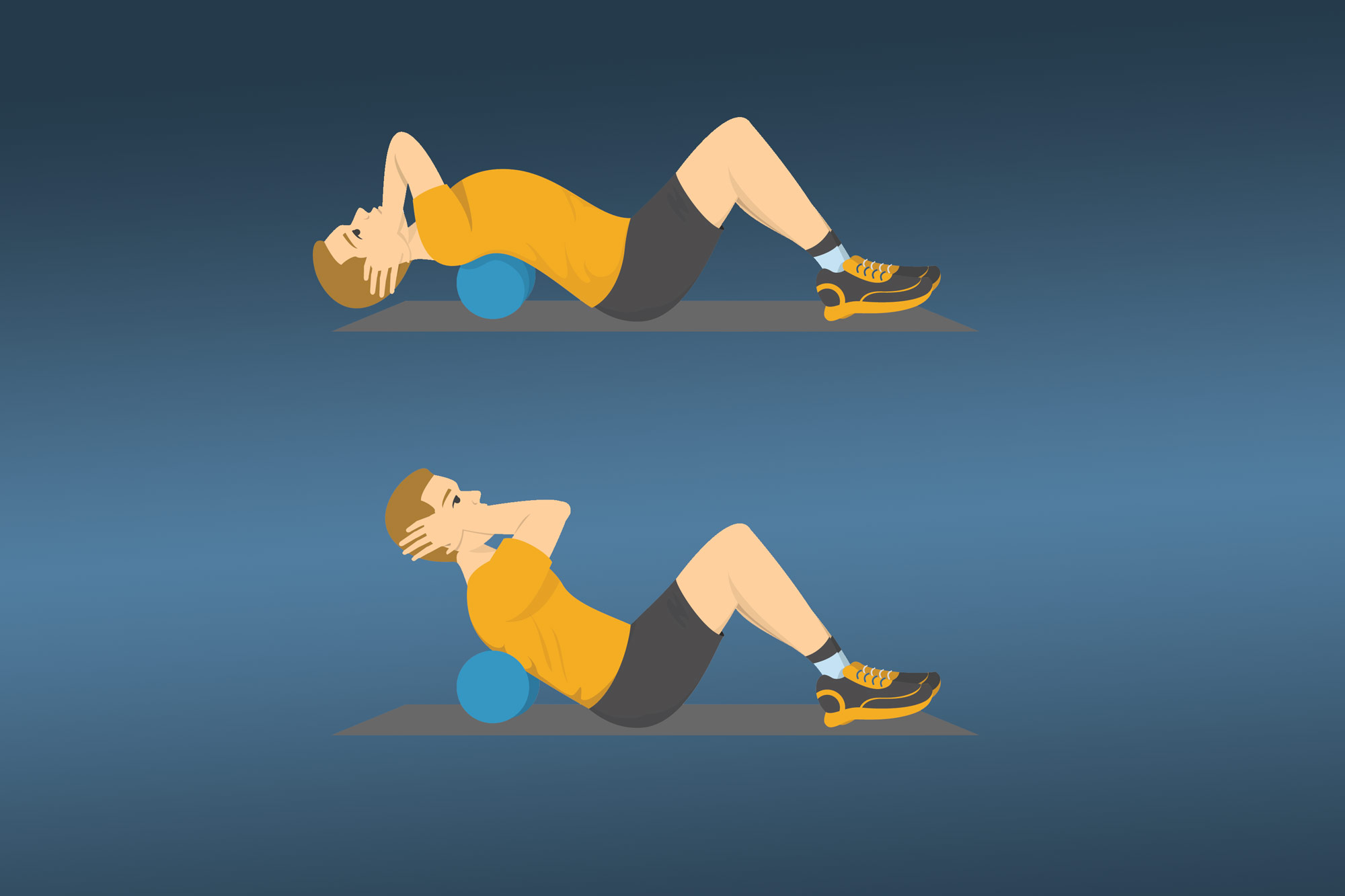 упражнения с перекатом МФР