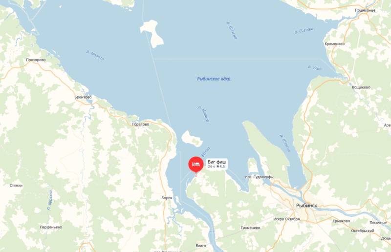 Биг Фиш - Big Fish - рыболовная база на рыбинске, обзор карты