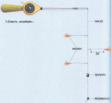 схема мормышка с тремя поводками фото