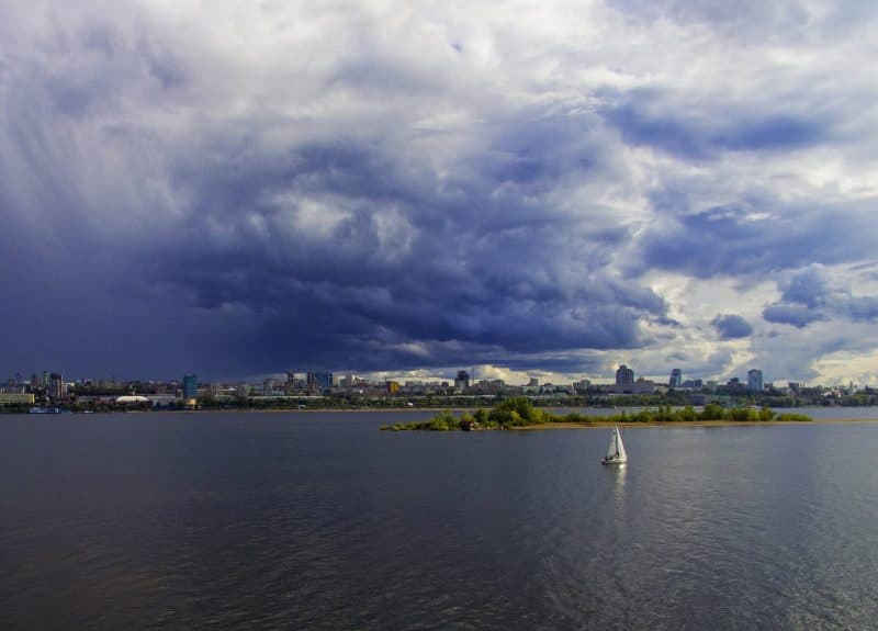 Уровень воды в Самаре на Волге СНТ Бугорок