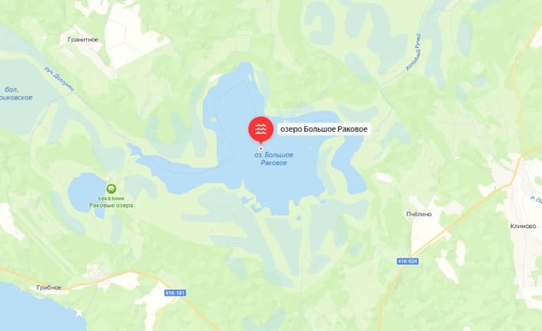 Карта озер Ленинградской области для рыбалки, купания с дорогами