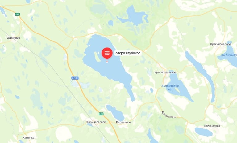 Карта озер Ленинградской области для рыбалки, купания с дорогами