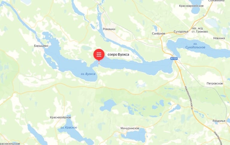 Карта озер Ленинградской области для рыбалки, купания с дорогами