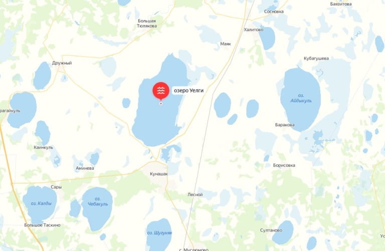 Карта озер Челябинской области, глубина, рыбалка, отдых, дороги