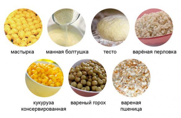 Растительные насадки на карася