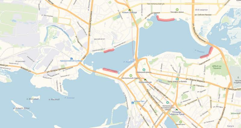 Река Казанка приток Волги - основное место для рыбалки в черте города Казань