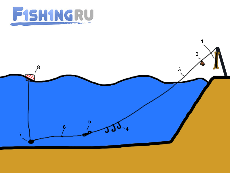 Схема донки с колокольчиком на сома