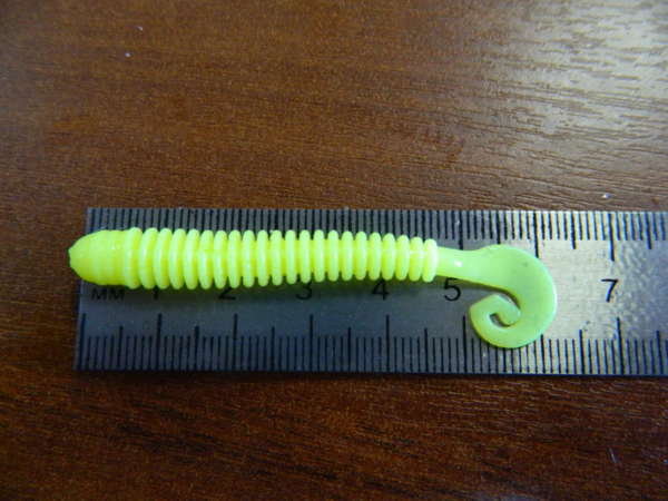 Размеры съедобных виброхвостов