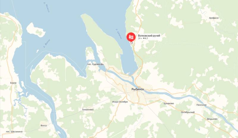 Волковский ручей местонахождение на карте